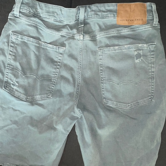 Mens Distressed American Eagle Denim Shorts 34’ - Picture 2 of 4